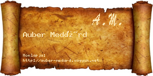 Auber Medárd névjegykártya